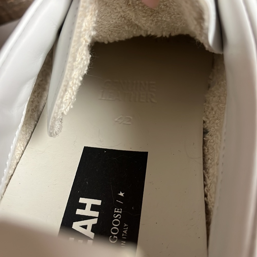 Golden Goose Yeah White Leather Sneakers Size EU 42 EUC - Picture 12 of 15